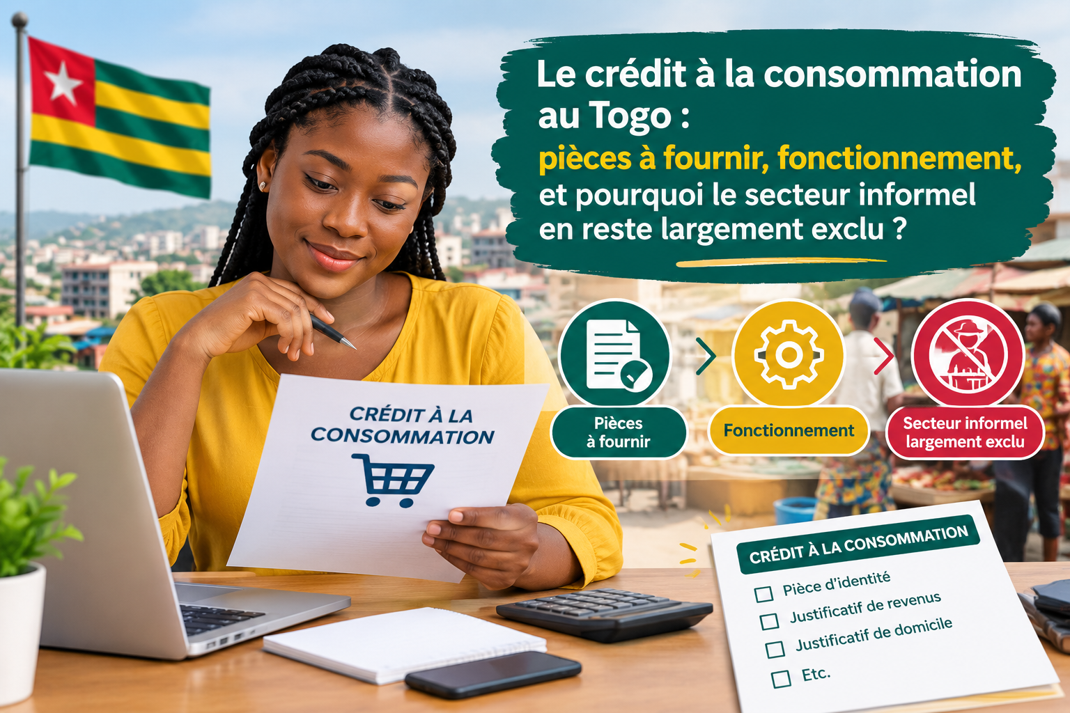 Le crédit à la consommation au Togo : pièces à fournir, fonctionnement, et pourquoi le secteur informel en reste largement exclu ?